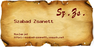 Szabad Zsanett névjegykártya